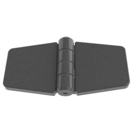 1 x Charnière Avec Cache Vis 79X41 nylon noir