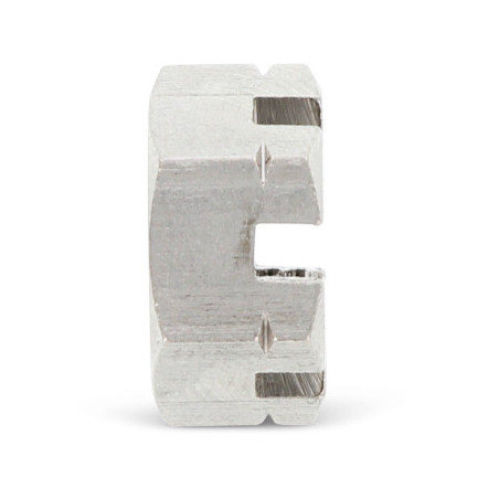1 x Ecrou hexagonale à CRENEAUX BAS M8 Inox A2