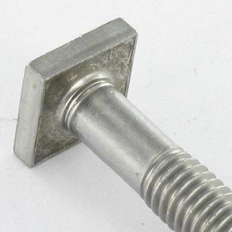 1 x Vis métaux M6X50 Tête Carrée 10X10 EP4 Inox A2