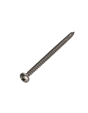 VBA Vis bois agglo Inox A2 Tête ronde TR Pozi 6X90 Filetage total
