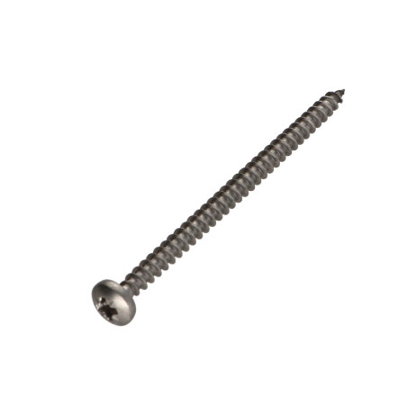 1 x VBA Vis bois agglo Inox A2 Tête ronde TR Pozi 6X90 Filetage total