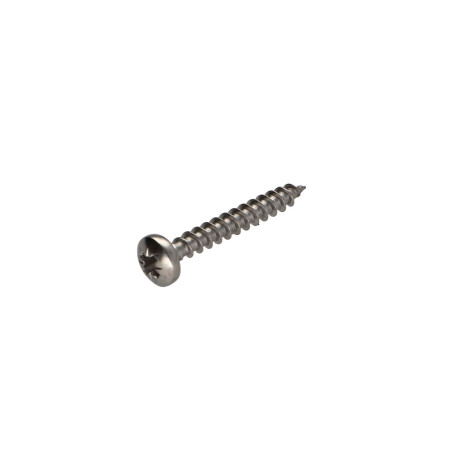 1 x VBA Vis bois agglo Inox A2 Tête ronde TR Pozi 3.5X40