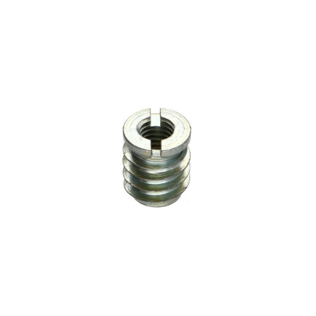 1 x Insert fileté bois fendu Acier zingué M8 14X17