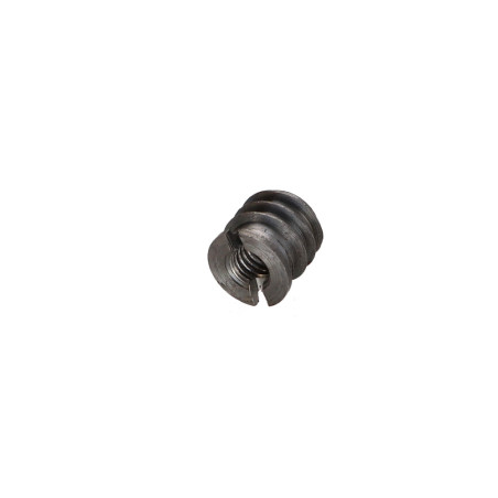 1 x Insert fileté bois fendu Acier brut M6 12X12