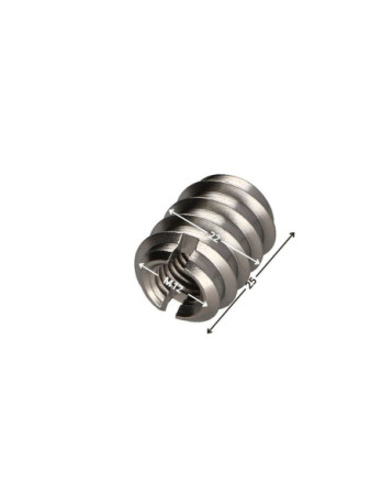 Insert Fileté Bois 22X25 M12 Inox A2