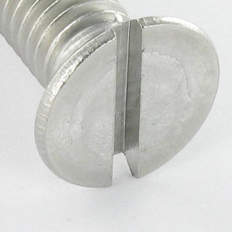 1 x Vis métaux Inox A2 Tête fraisée Fendue M10X70
