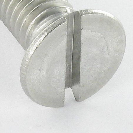 1 x Vis métaux Inox A2 Tête fraisée Fendue M6X8