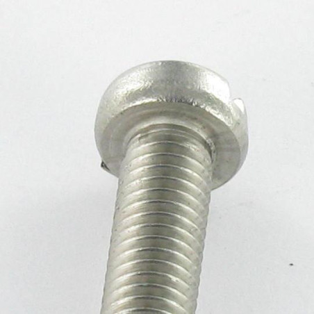 1 x Vis métaux Inox A2 Tête cylindrique TC Fendue M3X5 microvis