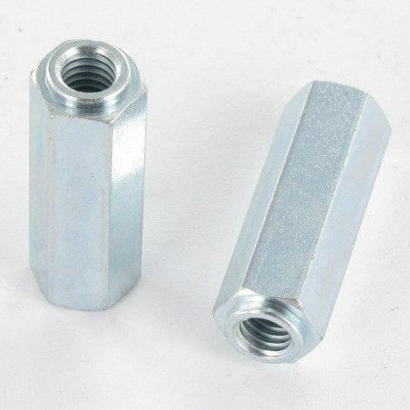 1 x Entretoise Hexagonal à COLLET 10X30 Filetée sur M6X15 Acier zingué