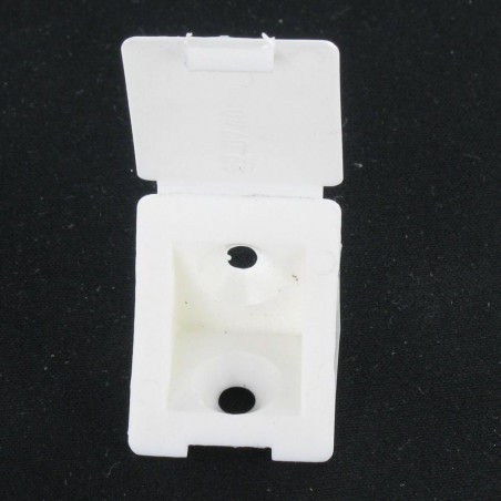 1 x Embase collerette TRIANGLE Plastique 2 Trous Blanc