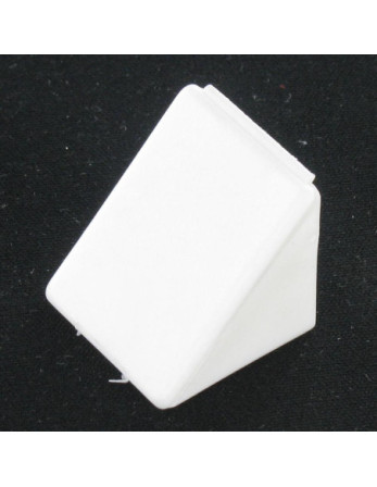 Embase collerette TRIANGLE Plastique 2 Trous Blanc