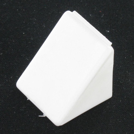 1 x Embase collerette TRIANGLE Plastique 2 Trous Blanc