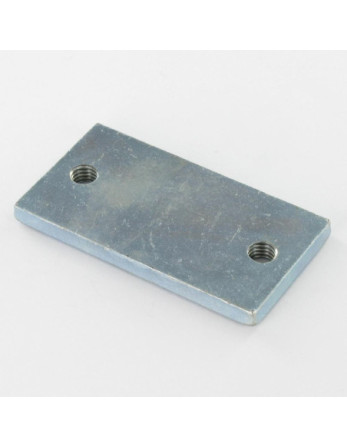 PLAQUETTE 2 Trous 75X40X6 M8 Acier zingué