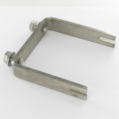 1 x Etrier Fond droit ou plat 90X90X902 Avec ENCOCHE Inox