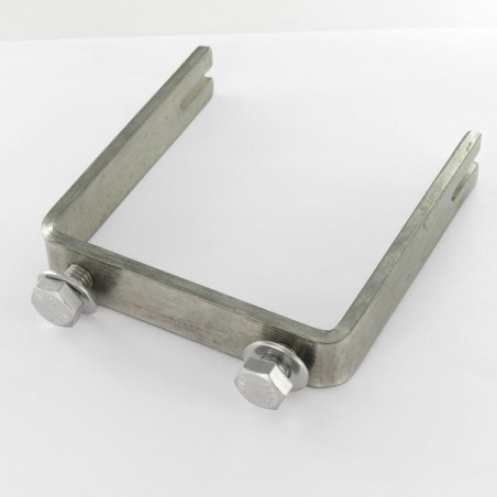1 x Etrier Fond droit ou plat 90X90X902 Avec ENCOCHE Inox