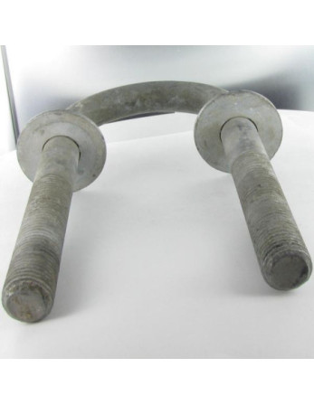 Etrier Fond rond 230X100X230 M20+ECR+ROND Forte tenue à la corrosion Acier galvanisé à chaud