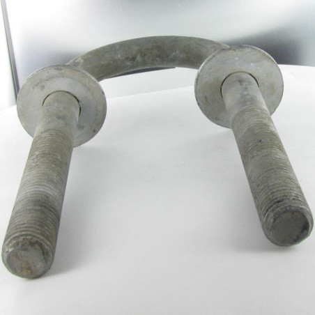 1 x Etrier Fond rond 230X100X230 M20+ECR+ROND Forte tenue à la corrosion Acier galvanisé à chaud