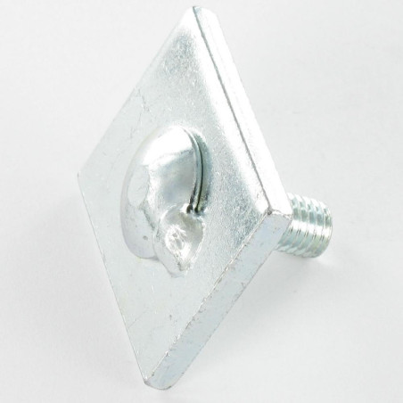 1 x PLAQUETTE 40X32X5 + TRCC JAPY tête ronde collet carré 8X25 Acier zingué