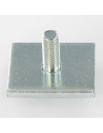 PLAQUETTE 40X32X5 + TRCC JAPY tête ronde collet carré 8X25 Acier zingué