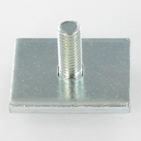 1 x PLAQUETTE 40X32X5 + TRCC JAPY tête ronde collet carré 8X25 Acier zingué