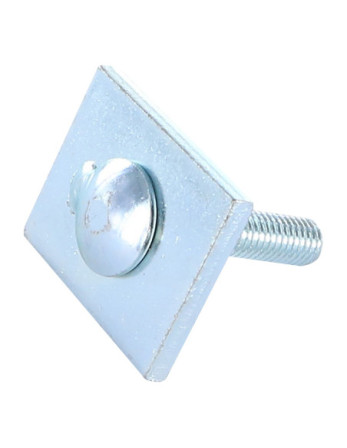 PLAQUETTE 40X32X5 + TRCC JAPY tête ronde collet carré 8X40 Acier zingué