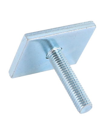 PLAQUETTE 40X32X5 + TRCC JAPY tête ronde collet carré 8X40 Acier zingué