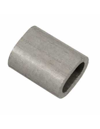 Manchon à sertir Aluminium pour câble ame textile Diamètre 4.5 et ame métallique Diamètre 4