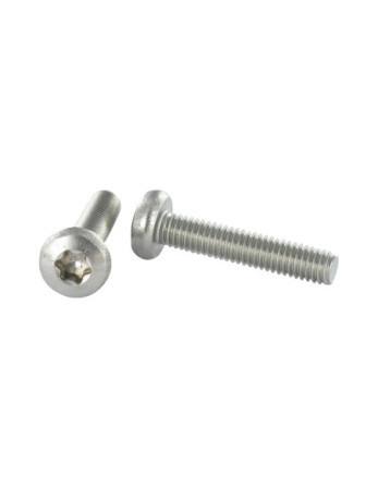 Vis métaux tête cylindrique bombée large Inox A2 M10X25 TORX T50