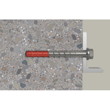 1 x Vis béton Tête hexagonale TH FISCHER ULTRACUT FBS II US 8X160 Inox A4