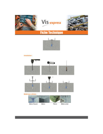 Vis béton Tête Bombée TORX TORX T30 6X60 Bimétal