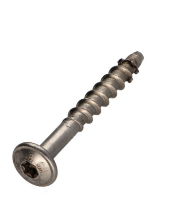 Vis béton Tête Bombée TORX T30 Inox A4 7.5X60 Filetée sur 5