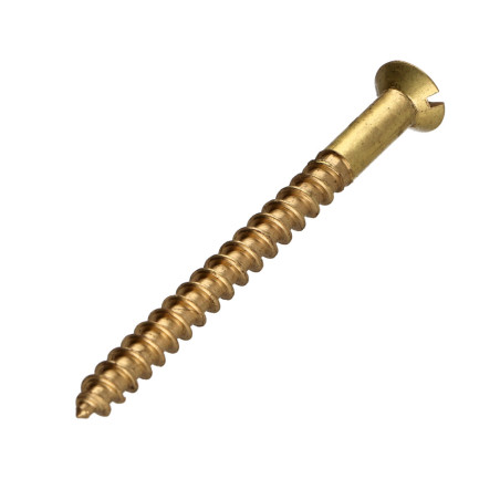 1 x Vis bois Laiton 6X70 Percée et taraudée M3 Pas de 60