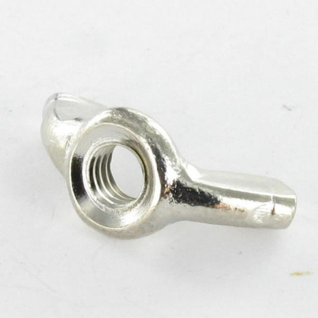 1 x Ecrou à oreille Laiton nickelé M6 Forme amEricaine