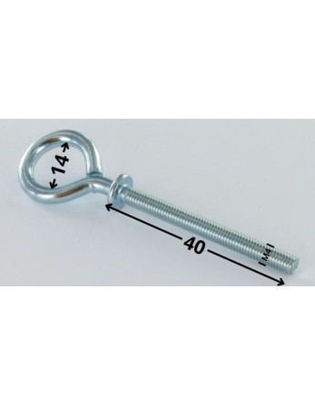 Piton Métaux à collerette 4X40 Acier zingué