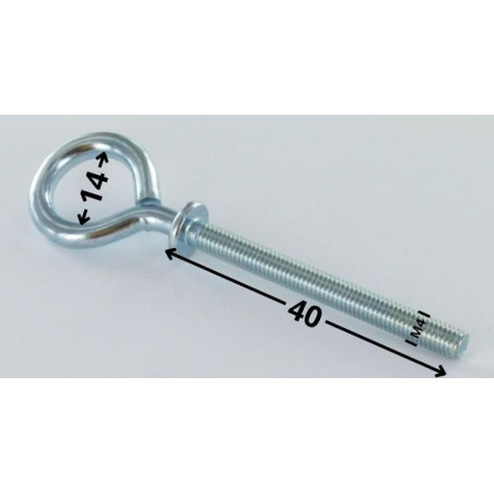 1 x Piton Métaux à collerette 4X40 Acier zingué