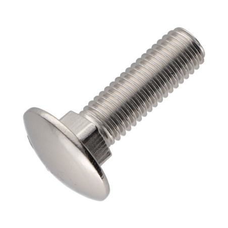 1 x TRCC JAPY tête ronde collet carré Inox A2 M5X16 Filetage total