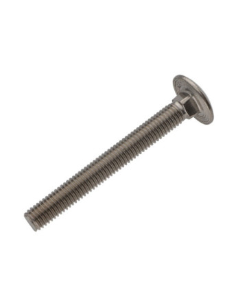 TRCC JAPY tête ronde collet carré Inox A2 M6X90 Filetage total