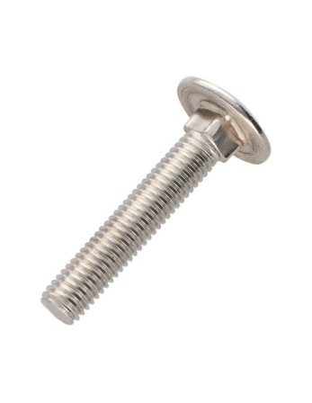 TRCC JAPY tête ronde collet carré Inox A2 M6X50 Filetage total