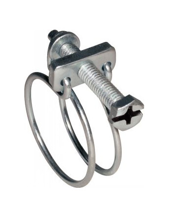 Collier de serrage à double fil Diamètre 43 à 48 Acier zingué W1