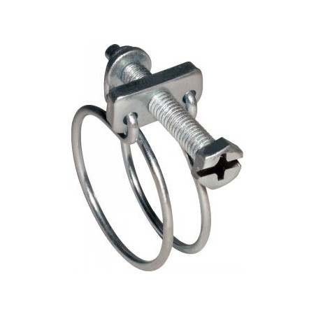 1 x Collier de serrage à double fil Diamètre 70 à 75 Acier zingué W1