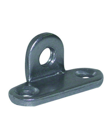 Patte de fixation avec oeillet Diamètre 7MM Acier brut