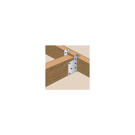 1 x Sabot poutre bois avec lèvre pliable Sendzimir 59X110