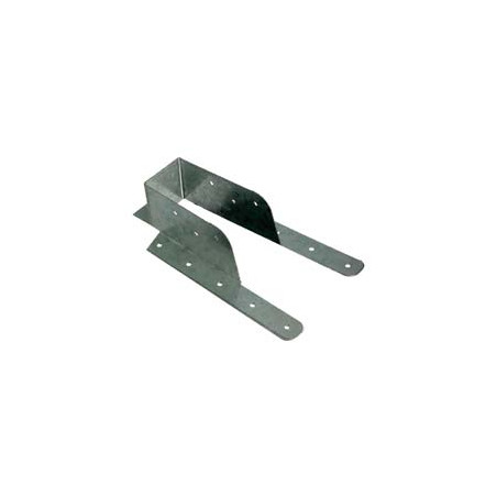 1 x Sabot poutre bois avec lèvre pliable Sendzimir 50X115
