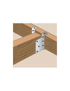 Sabot poutre bois avec lèvre pliable Sendzimir 38X155 2