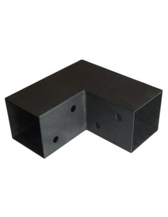 Connecteur / Platine d'assemblage EXPRESS En L Acier zingué noir 72X165X163.5