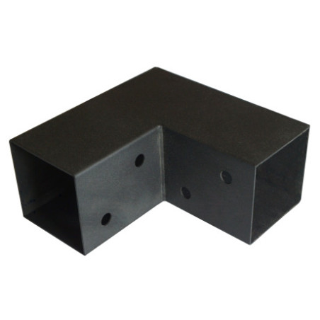 1 x Connecteur / Platine d'assemblage EXPRESS En L Acier zingué noir 122X226X224