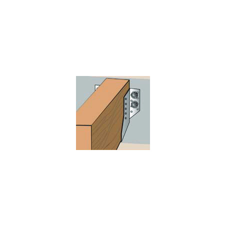 1 x Sabot de charpente Forme U à Ailettes Extèrieur Sendzimir 75X152