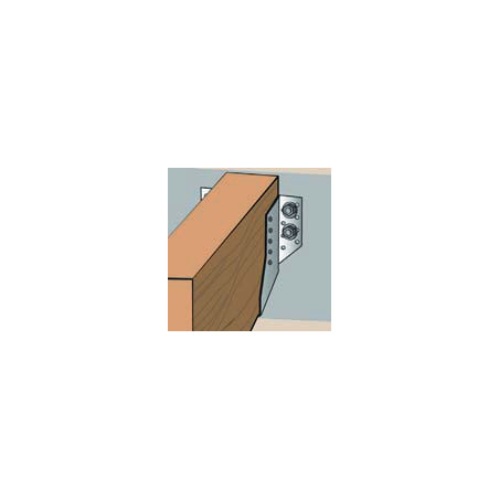 1 x Ensemble 2 Sabot de charpente Gauche Droite Sendzimir 30X100