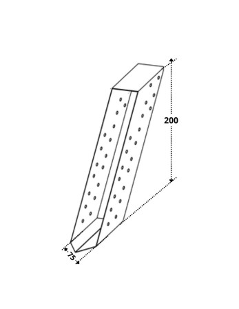 Connecteur de poutre bois 75X200