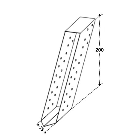 1 x Connecteur de poutre bois 75X200